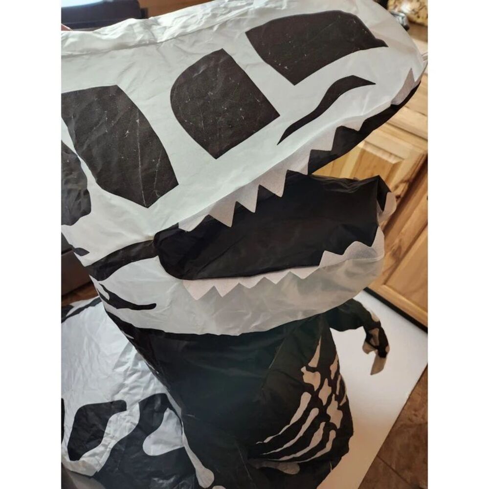 Fun Little Toys Kids Inflatable Skeleton T‑Rex Dinosaur Costume